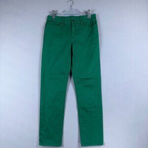 Heritage Ankle Pants Slim Fit Womens Size 4/27 Mid Rise Stretch Green